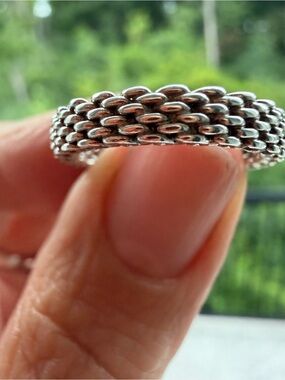 Tiffany & Co. Somerset 925 Sterling Silver Mesh Ring